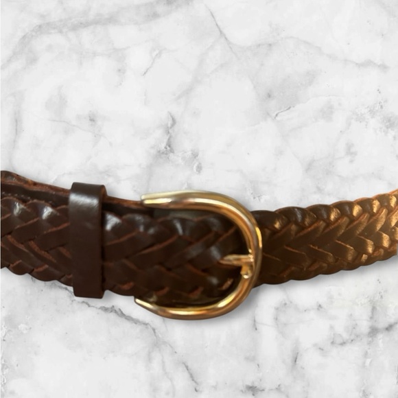 💟 Elegant Braided Leather Belt in Rich Dark Brown - Picture 5 of 13